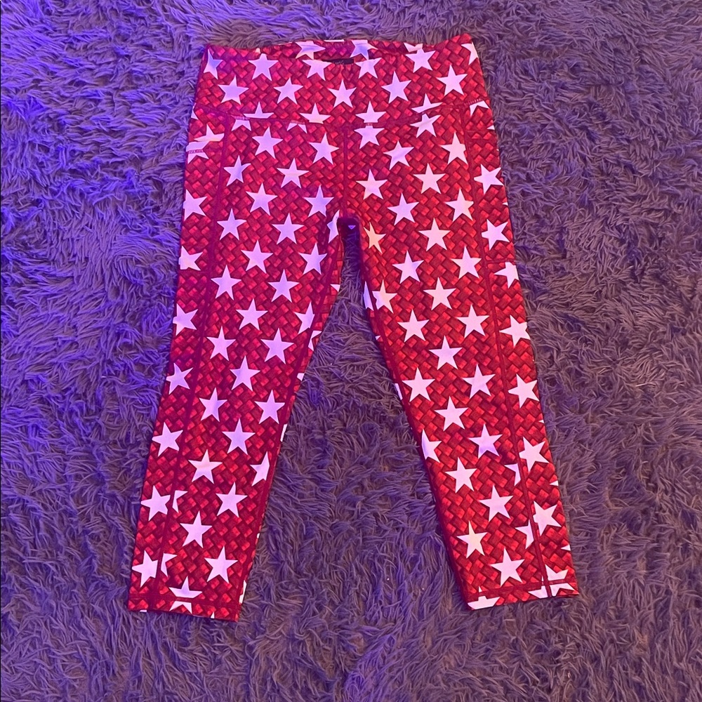 Constantly Varied Gear Red and White Star Leggings